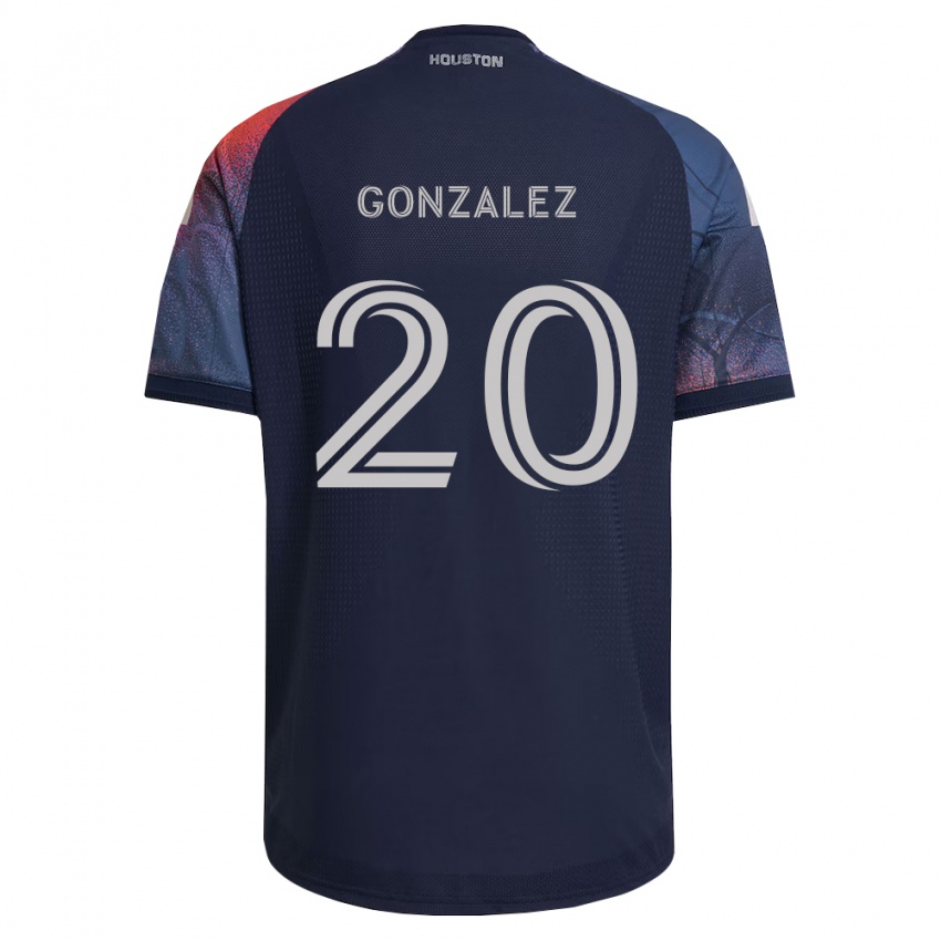 נשים Christopher Gonzalez #20 כחול עמוק לבן כתום הרחק ג'רזי 2026/27 חולצה קצרה