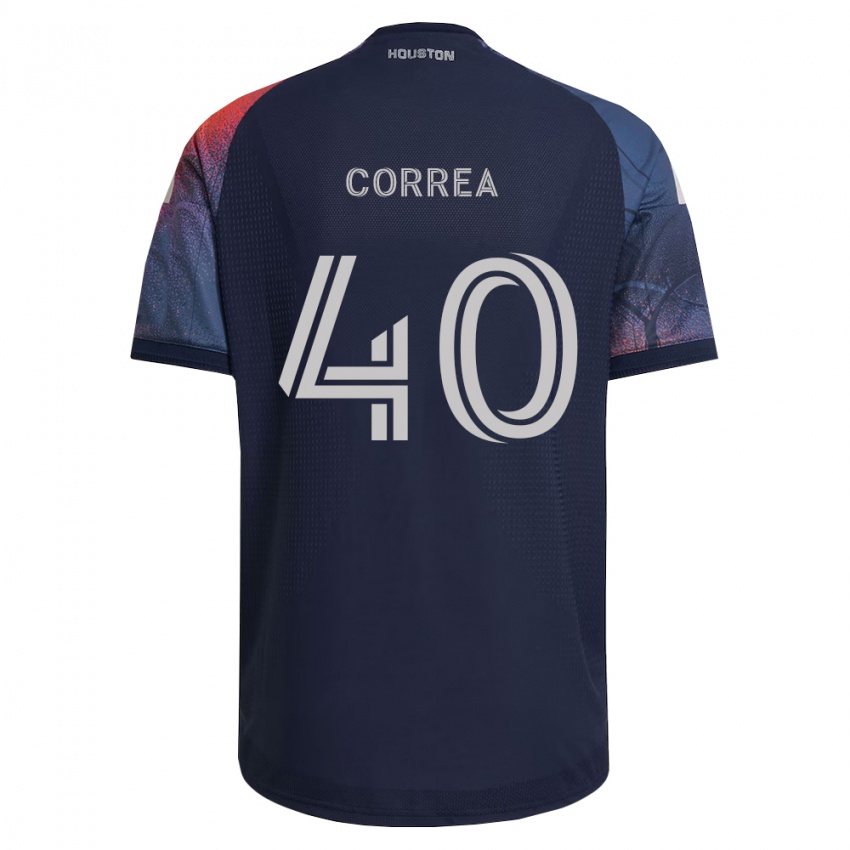 נשים Enrique Correa #40 כחול עמוק לבן כתום הרחק ג'רזי 2026/27 חולצה קצרה