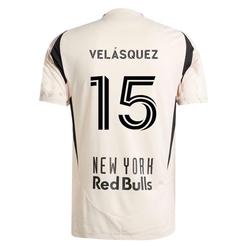 נשים Eric Velásquez #15 לבן מחוץ לאדום שחור הרחק ג'רזי 2026/27 חולצה קצרה