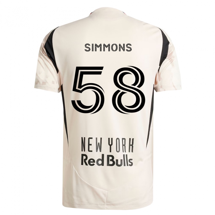 נשים Caleb Simmons #58 לבן מחוץ לאדום שחור הרחק ג'רזי 2026/27 חולצה קצרה