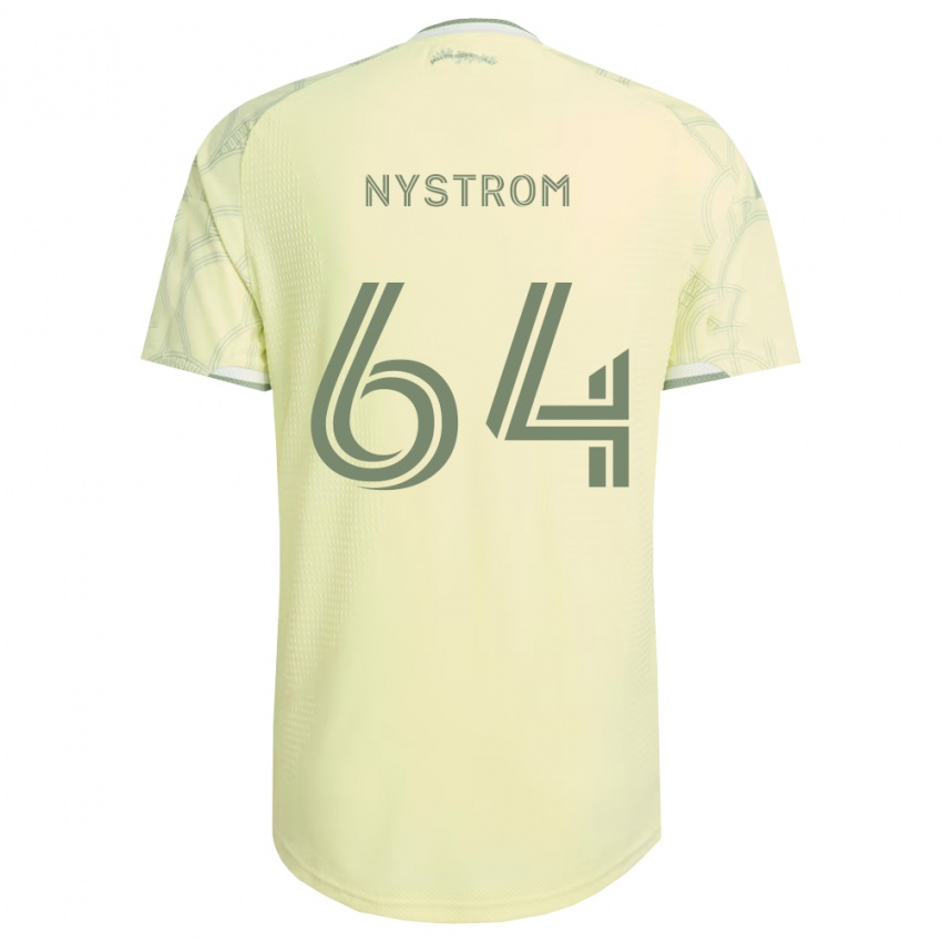 נשים August Nystrom #64 בז' לבן הרחק ג'רזי 2026/27 חולצה קצרה