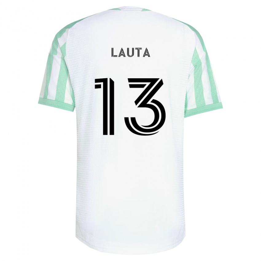 נשים Erik Lauta #13 ירוק בהיר שחור לבן הרחק ג'רזי 2026/27 חולצה קצרה