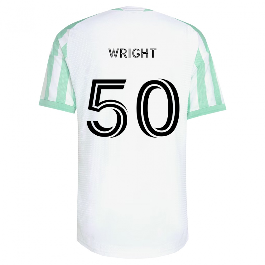 נשים Daniel Wright #50 ירוק בהיר שחור לבן הרחק ג'רזי 2026/27 חולצה קצרה