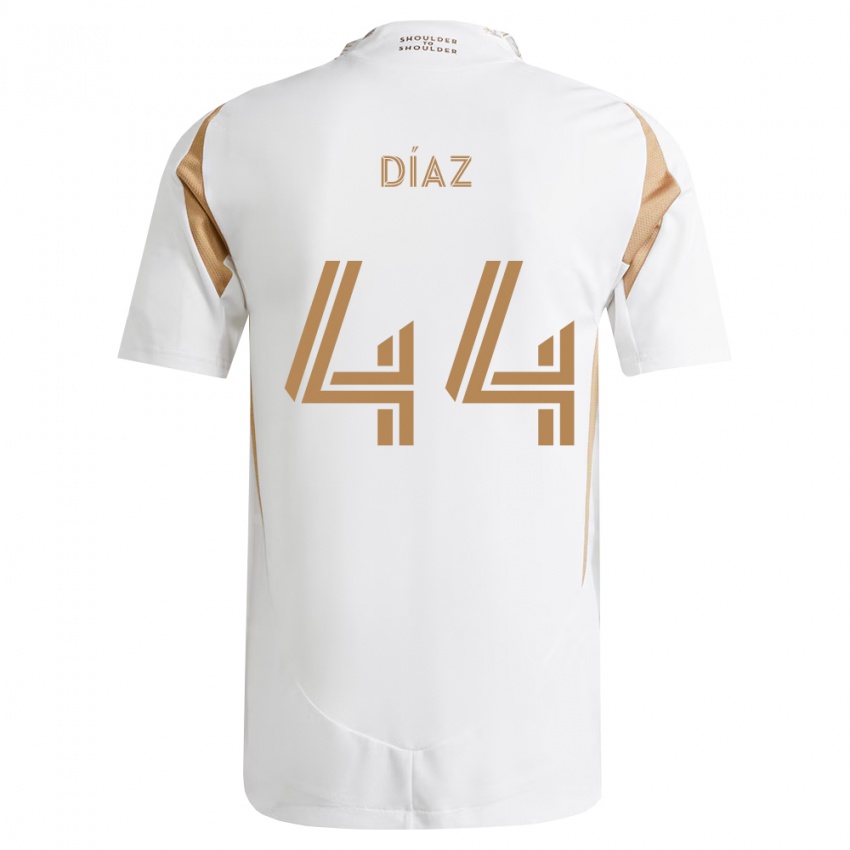 נשים Carlos Díaz #44 לבן חום הרחק ג'רזי 2026/27 חולצה קצרה