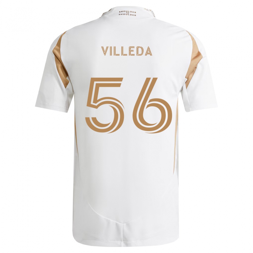 נשים Eddie Villeda #56 לבן חום הרחק ג'רזי 2026/27 חולצה קצרה
