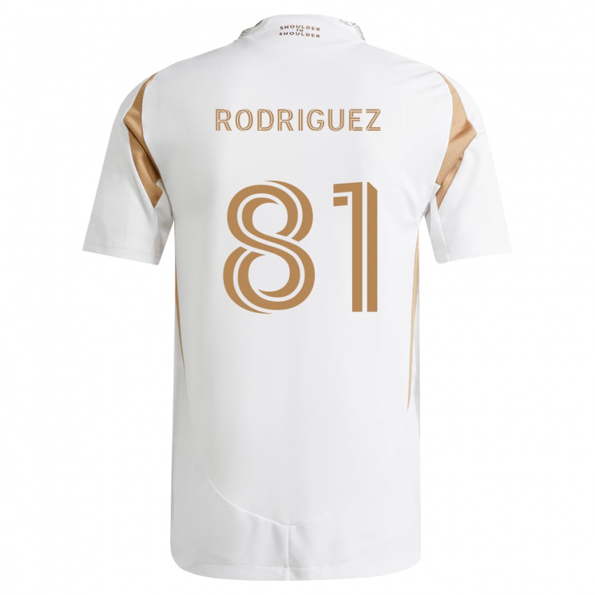 נשים Ernesto Rodriguez #81 לבן חום הרחק ג'רזי 2026/27 חולצה קצרה