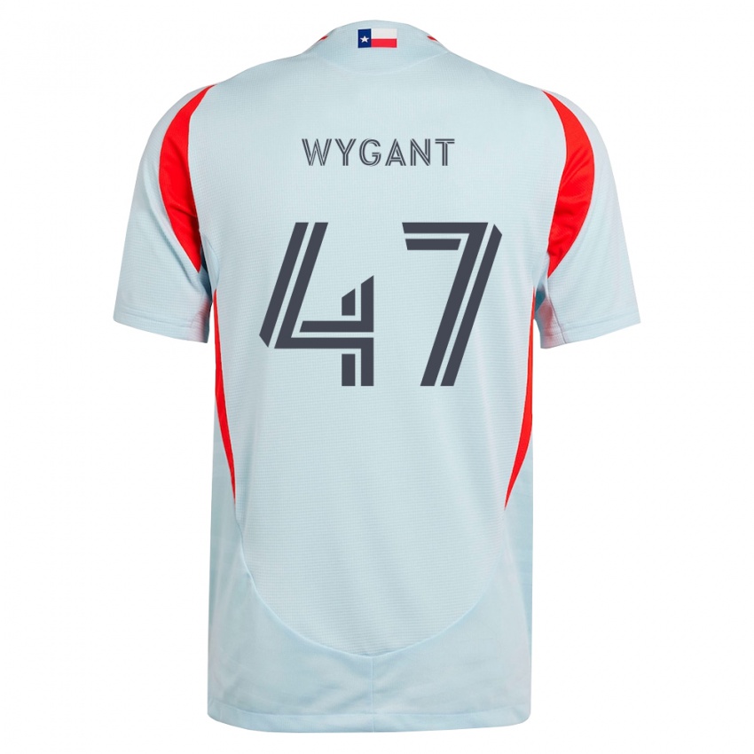נשים Christian Wygant #47 אפור כהה לבן אדום הרחק ג'רזי 2026/27 חולצה קצרה