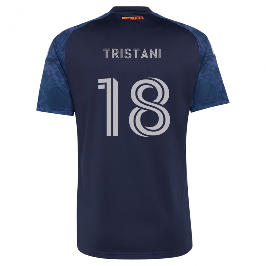 נשים Cosimo Tristani #18 כחול עמוק לבן הרחק ג'רזי 2026/27 חולצה קצרה