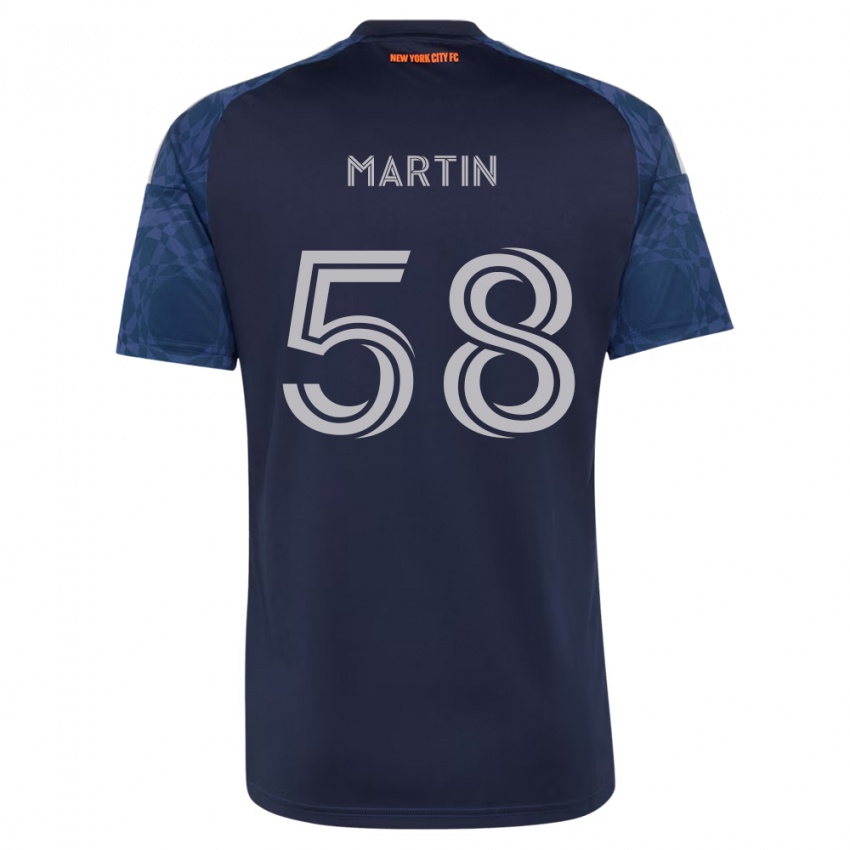 נשים Eóin Martin #58 כחול עמוק לבן הרחק ג'רזי 2026/27 חולצה קצרה