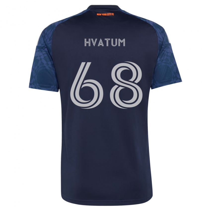נשים Henrik Hvatum #68 כחול עמוק לבן הרחק ג'רזי 2026/27 חולצה קצרה