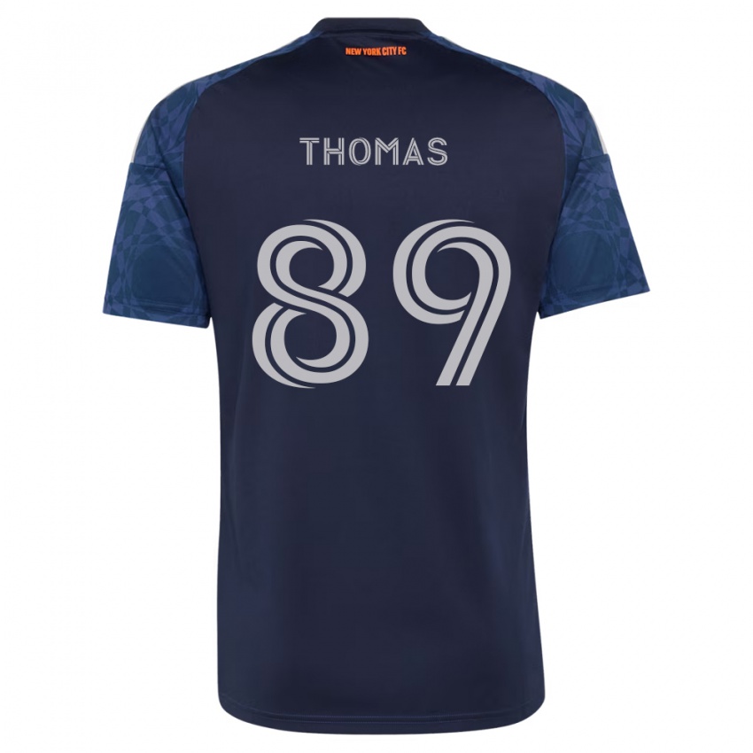 נשים Dylan Thomas #89 כחול עמוק לבן הרחק ג'רזי 2026/27 חולצה קצרה