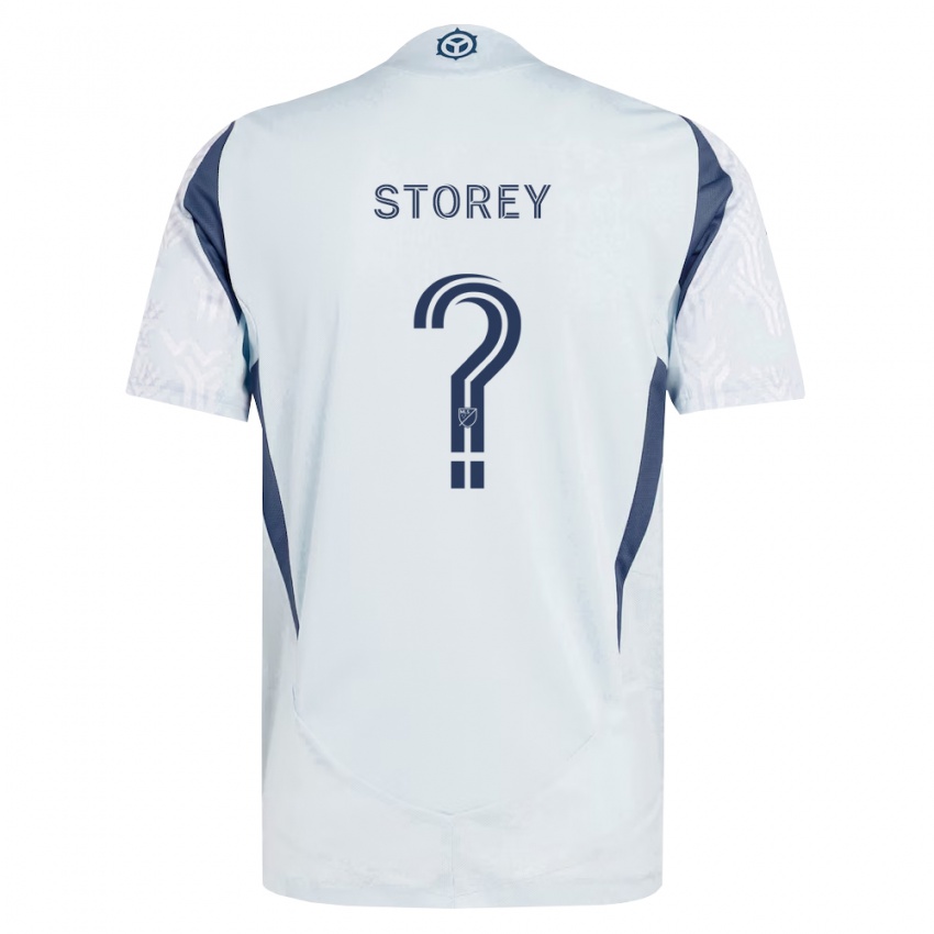 נשים Harrison Storey #0 כחול אפור לבן הרחק ג'רזי 2026/27 חולצה קצרה