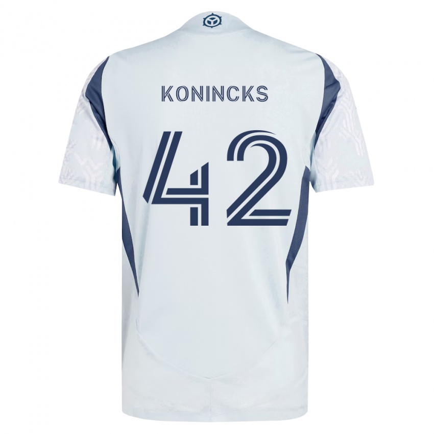 נשים Diego Konincks #42 כחול אפור לבן הרחק ג'רזי 2026/27 חולצה קצרה