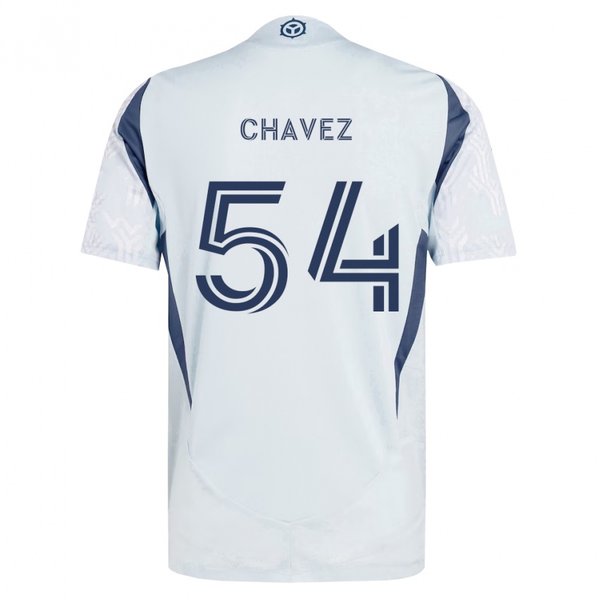 נשים Emiliano Chavez #54 כחול אפור לבן הרחק ג'רזי 2026/27 חולצה קצרה