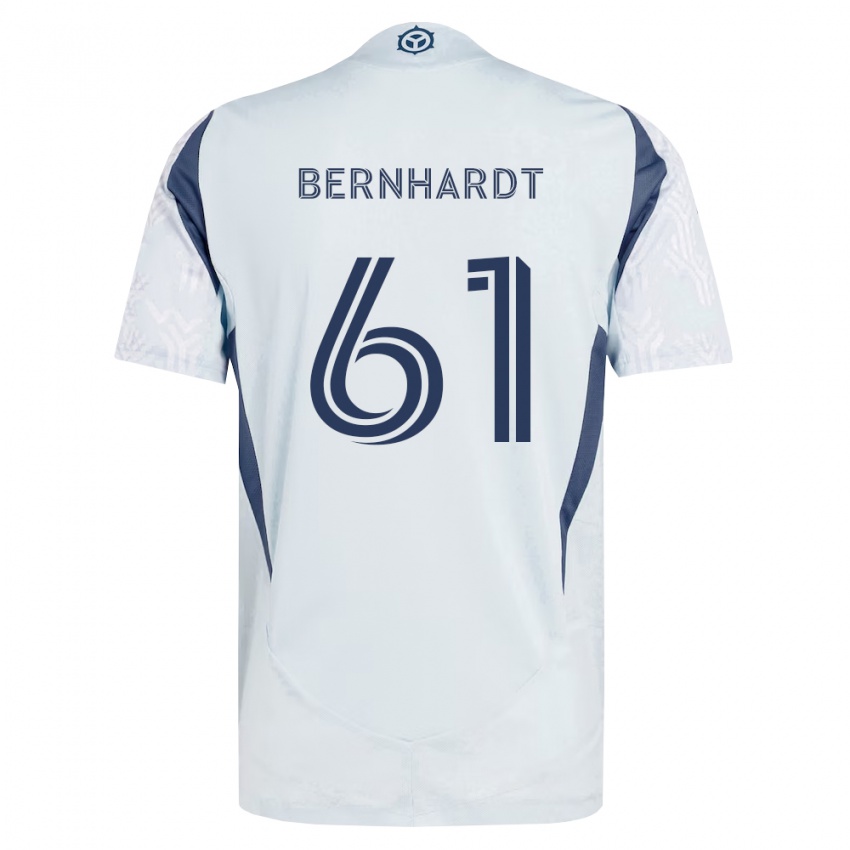 נשים Harrison Bernhardt #61 כחול אפור לבן הרחק ג'רזי 2026/27 חולצה קצרה