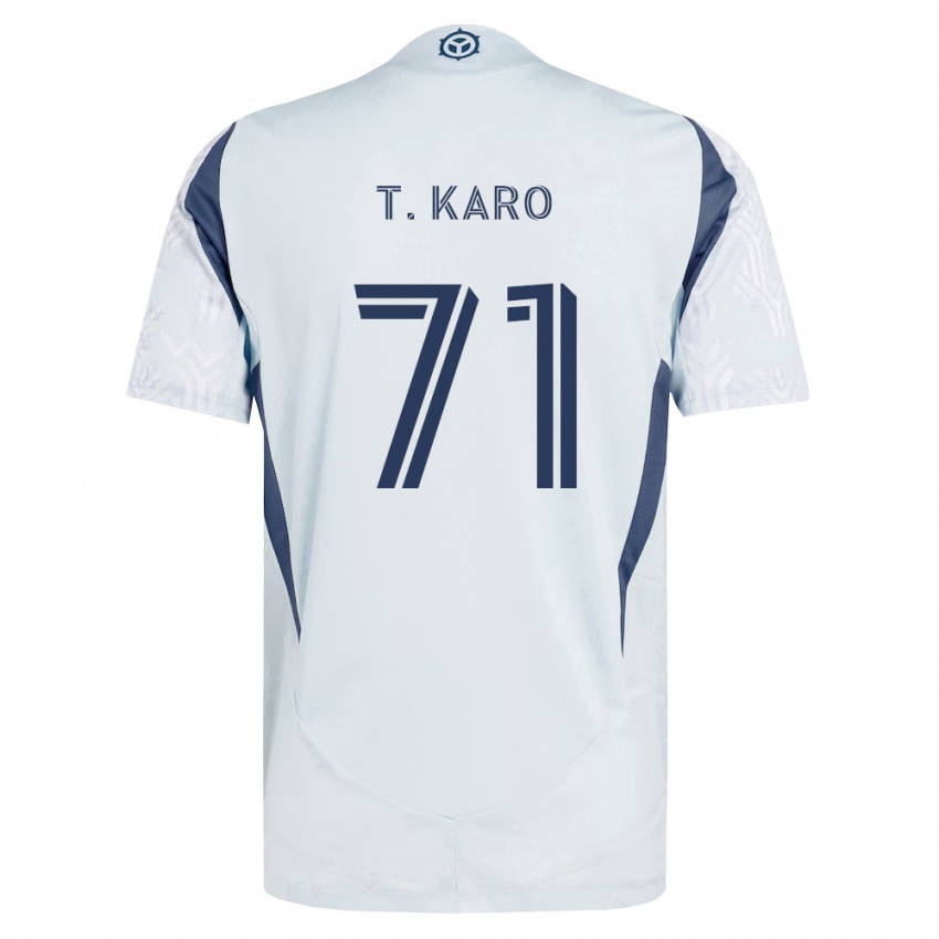 נשים David Tchétchao Karo #71 כחול אפור לבן הרחק ג'רזי 2026/27 חולצה קצרה