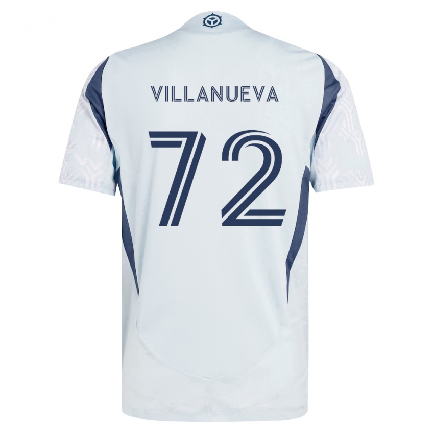 נשים Damyan Villanueva #72 כחול אפור לבן הרחק ג'רזי 2026/27 חולצה קצרה