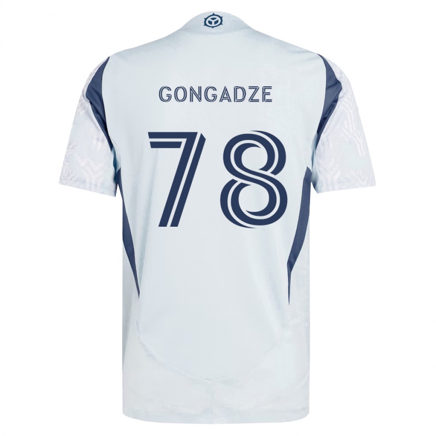 נשים Giorgi Gongadze #78 כחול אפור לבן הרחק ג'רזי 2026/27 חולצה קצרה