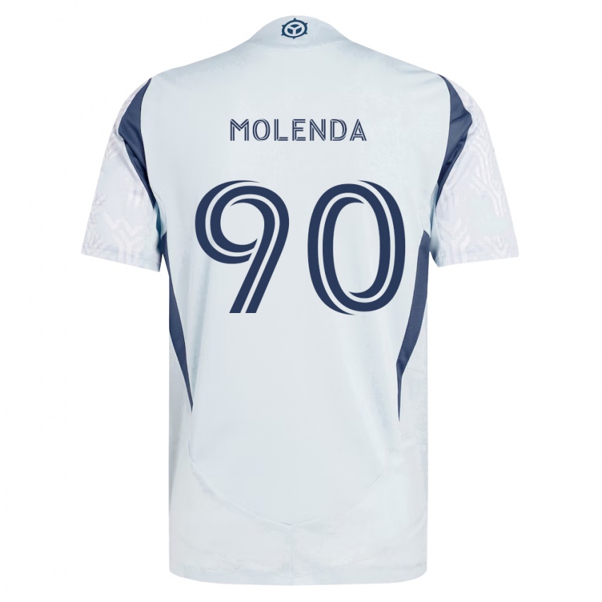 נשים David Molenda #90 כחול אפור לבן הרחק ג'רזי 2026/27 חולצה קצרה