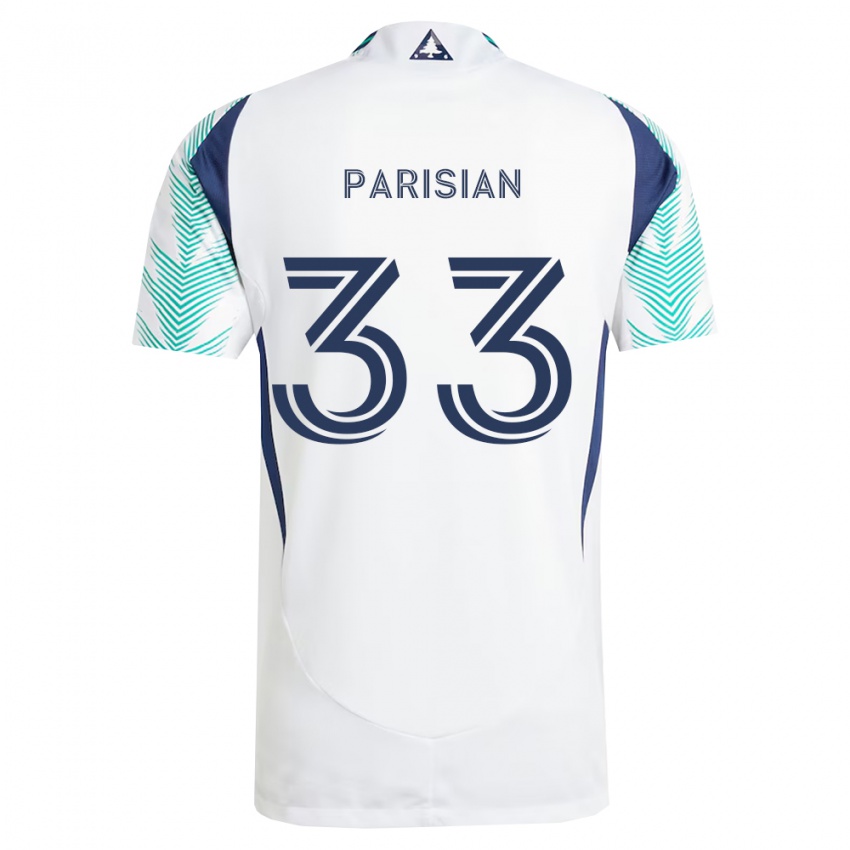 נשים Donovan Parisian #33 לבן כחול צי ירוק בהיר הרחק ג'רזי 2026/27 חולצה קצרה