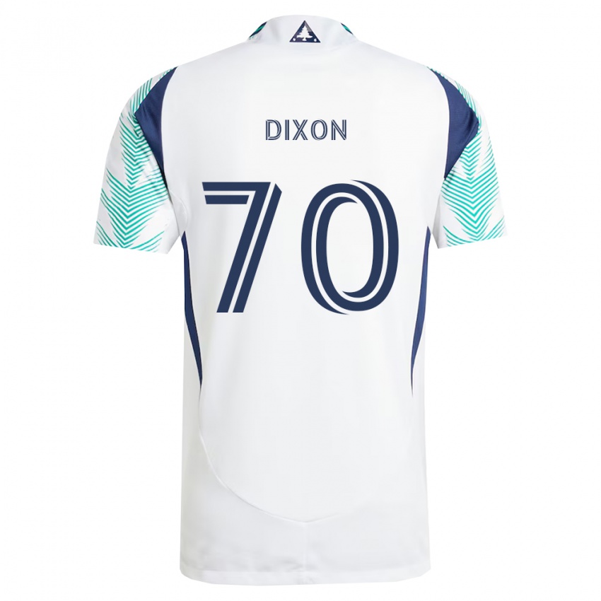 נשים Daniel Dixon #70 לבן כחול צי ירוק בהיר הרחק ג'רזי 2026/27 חולצה קצרה