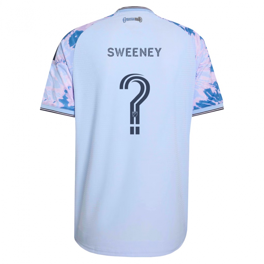 נשים D Sweeney #0 כחול מלכותי לבן שחור הרחק ג'רזי 2026/27 חולצה קצרה