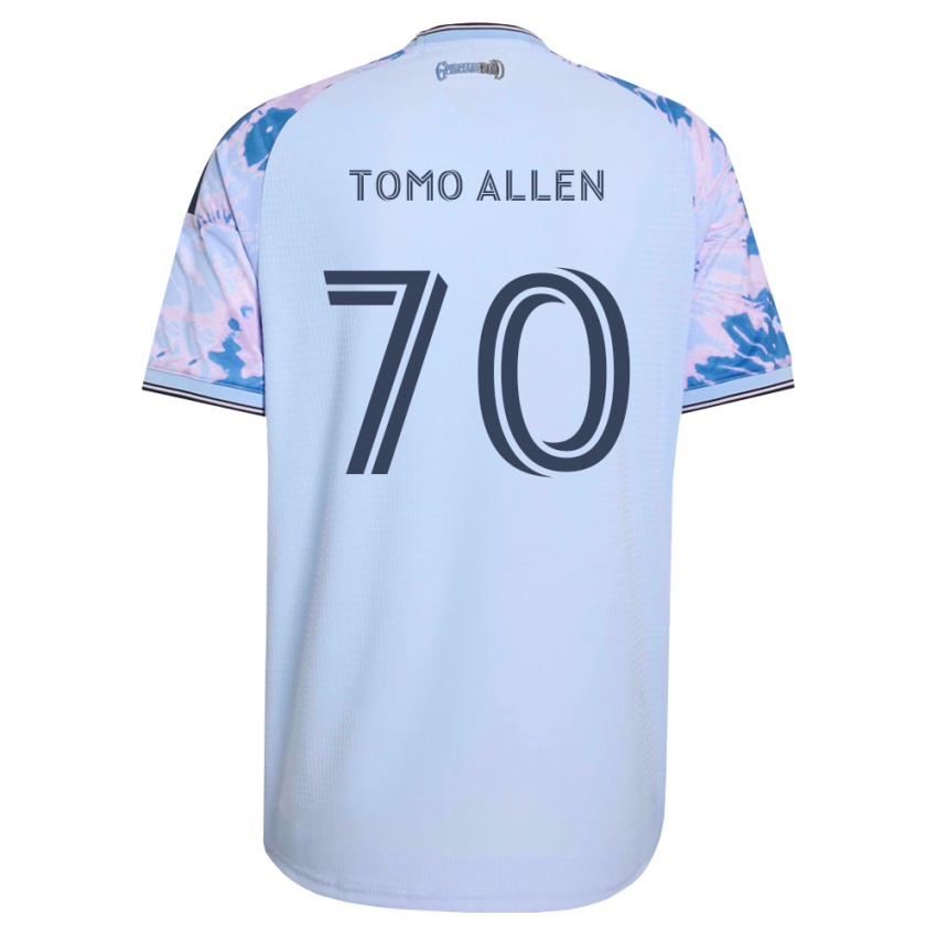 נשים Tomo Allen #70 כחול מלכותי לבן שחור הרחק ג'רזי 2026/27 חולצה קצרה
