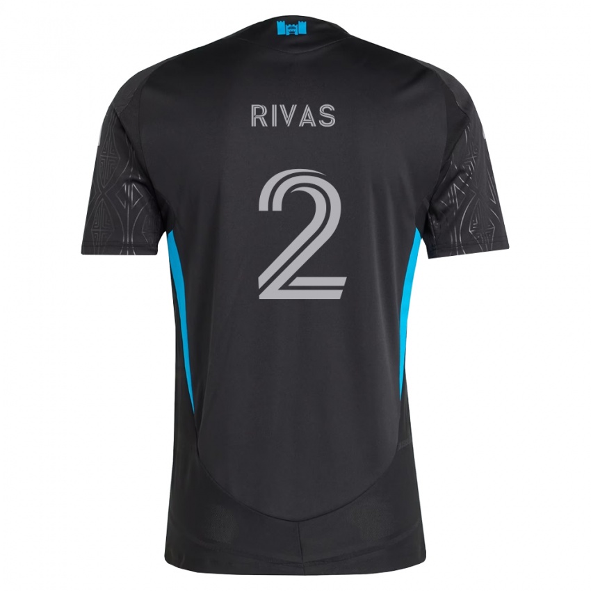 נשים Leandro Rivas #2 שחור לבן כחול שמיים הרחק ג'רזי 2026/27 חולצה קצרה