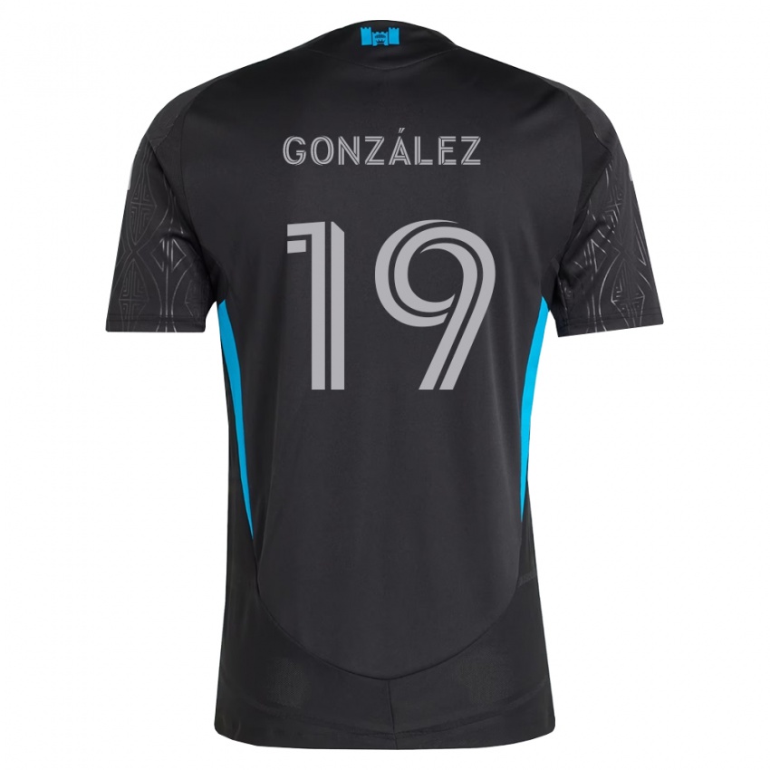 נשים Daniel González #19 שחור לבן כחול שמיים הרחק ג'רזי 2026/27 חולצה קצרה
