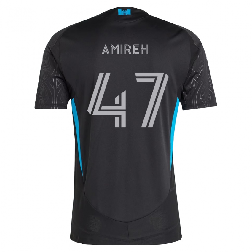 נשים Adam Amireh #47 שחור לבן כחול שמיים הרחק ג'רזי 2026/27 חולצה קצרה