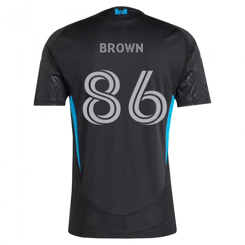 נשים Daniel Brown #86 שחור לבן כחול שמיים הרחק ג'רזי 2026/27 חולצה קצרה