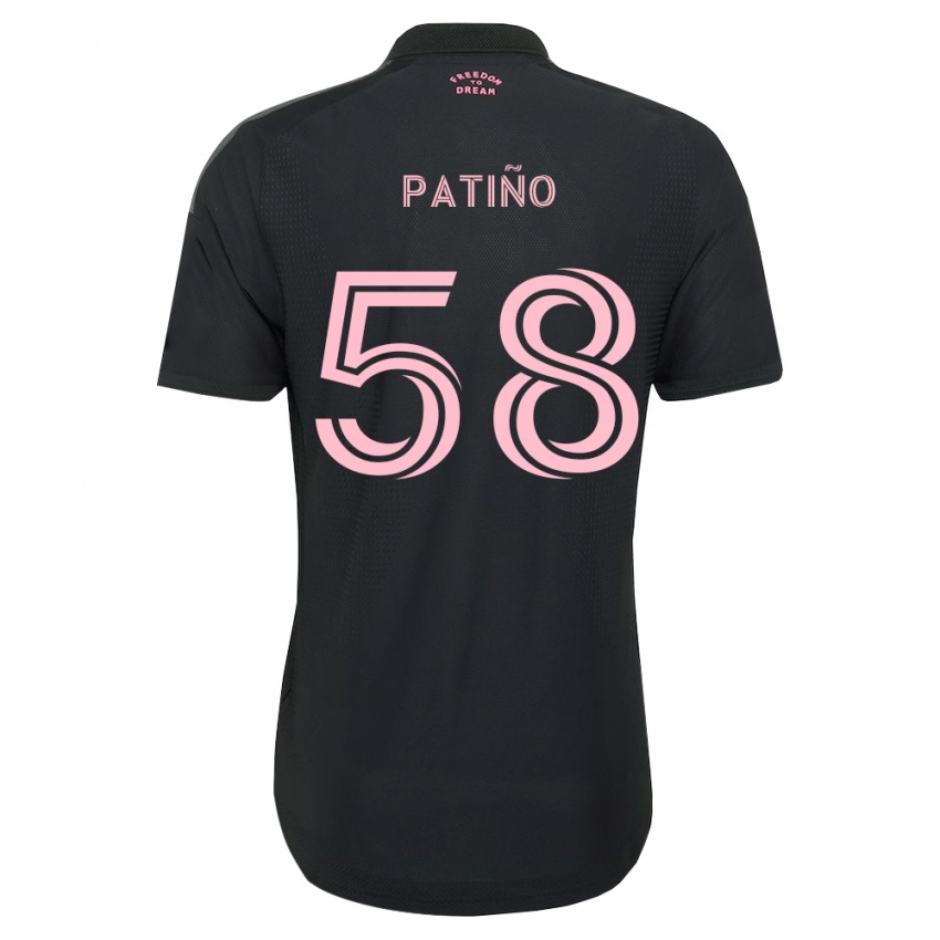 נשים Angel Patiño #58 ורוד שחור לבן הרחק ג'רזי 2026/27 חולצה קצרה
