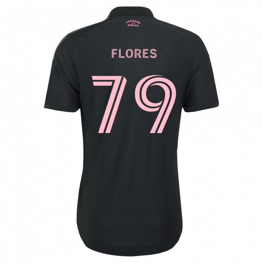 נשים Alejandro Flores #79 ורוד שחור לבן הרחק ג'רזי 2026/27 חולצה קצרה