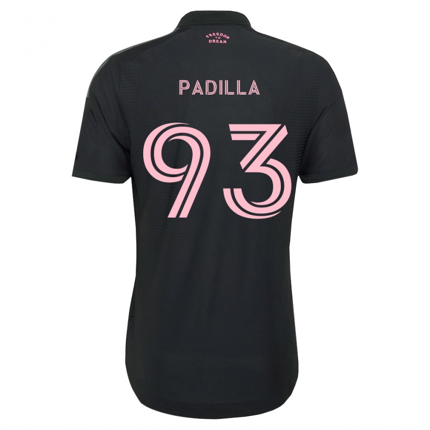 נשים Leandro Padilla #93 ורוד שחור לבן הרחק ג'רזי 2026/27 חולצה קצרה