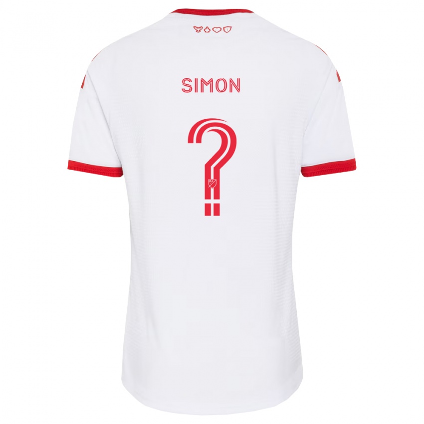 נשים Devonte Simon #0 לבן אדום שחור הרחק ג'רזי 2026/27 חולצה קצרה