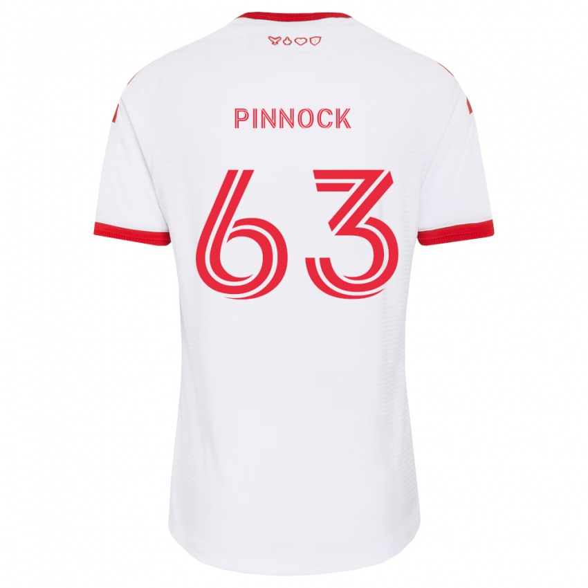 נשים Shyon Pinnock #63 לבן אדום שחור הרחק ג'רזי 2026/27 חולצה קצרה