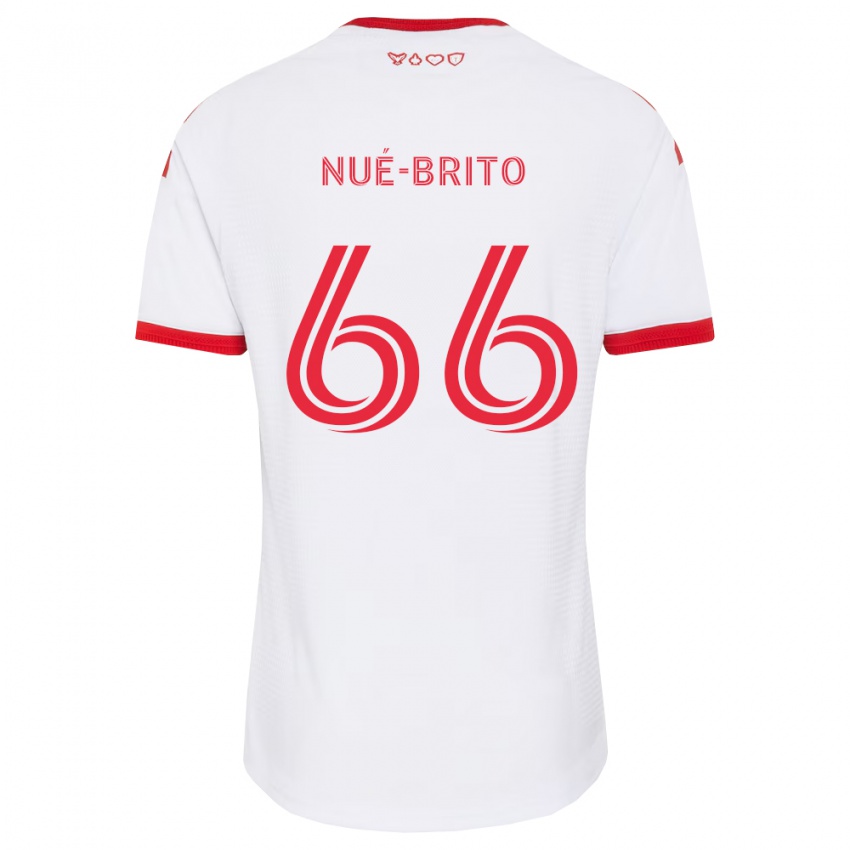 נשים Diego Nué-Brito #66 לבן אדום שחור הרחק ג'רזי 2026/27 חולצה קצרה