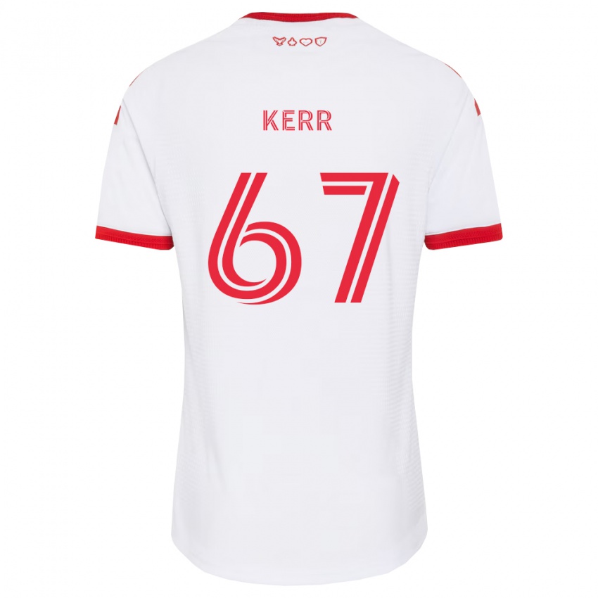 נשים Kervon Kerr #67 לבן אדום שחור הרחק ג'רזי 2026/27 חולצה קצרה