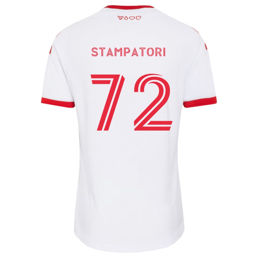 נשים Daniel Stampatori #72 לבן אדום שחור הרחק ג'רזי 2026/27 חולצה קצרה