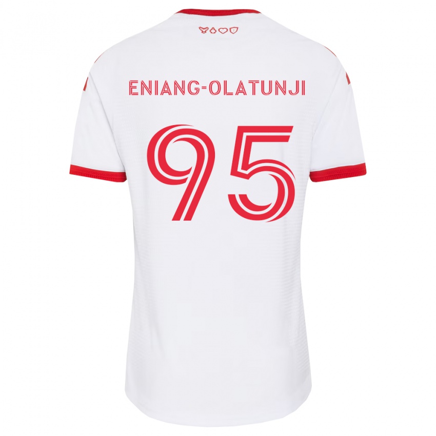 נשים Daniel Eniang-Olatunji #95 לבן אדום שחור הרחק ג'רזי 2026/27 חולצה קצרה