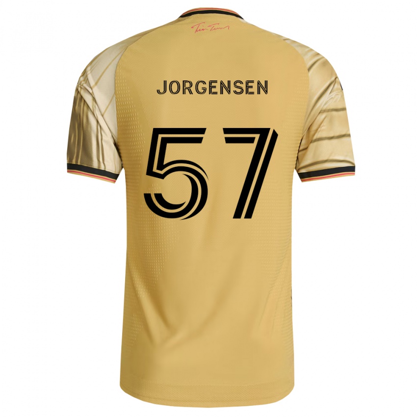 נשים Owen Jorgensen #57 חום צהוב שחור הרחק ג'רזי 2026/27 חולצה קצרה