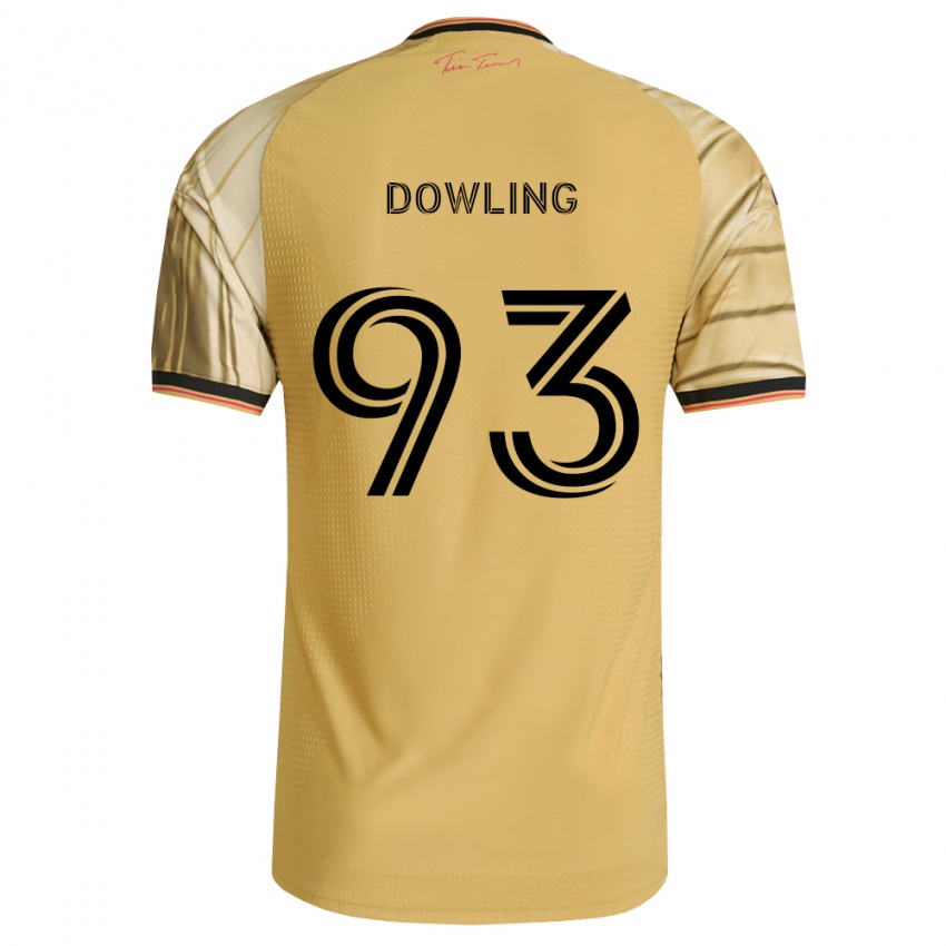 נשים Drew Dowling #93 חום צהוב שחור הרחק ג'רזי 2026/27 חולצה קצרה