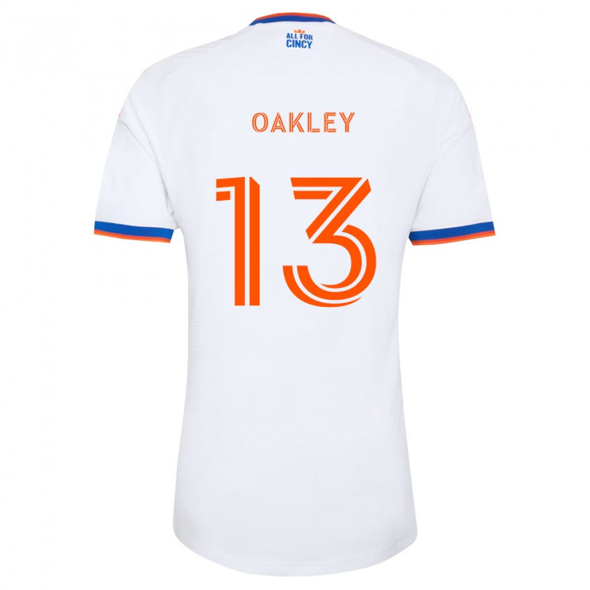נשים Ethan Oakley #13 לבן כחול צי כתום הרחק ג'רזי 2026/27 חולצה קצרה