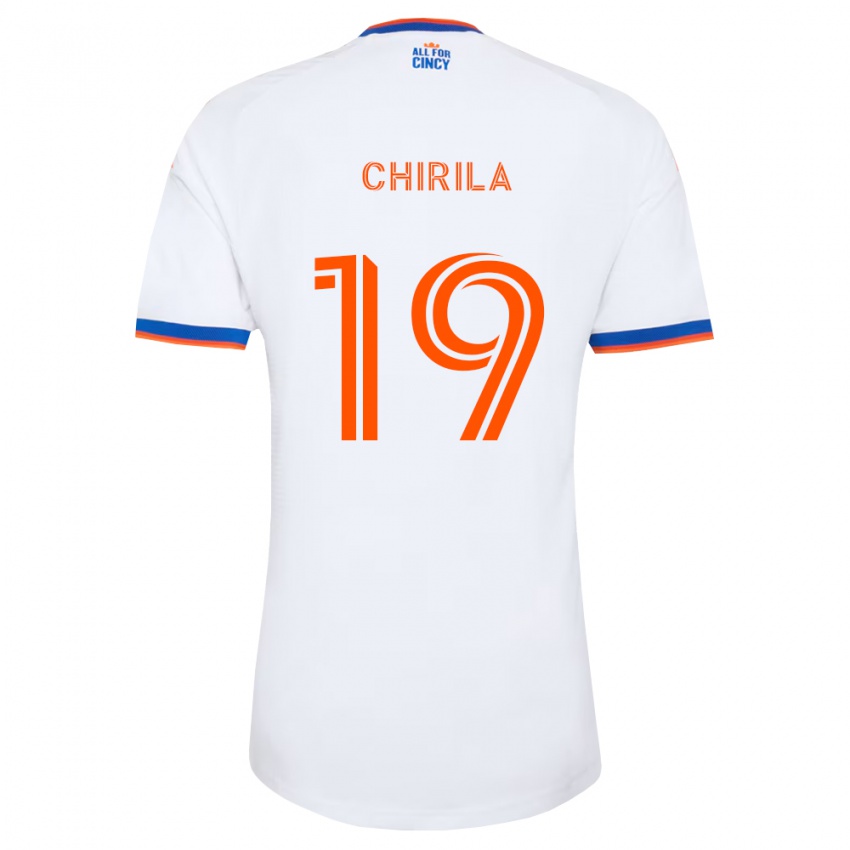 נשים Stefan Chirila #19 לבן כחול צי כתום הרחק ג'רזי 2026/27 חולצה קצרה