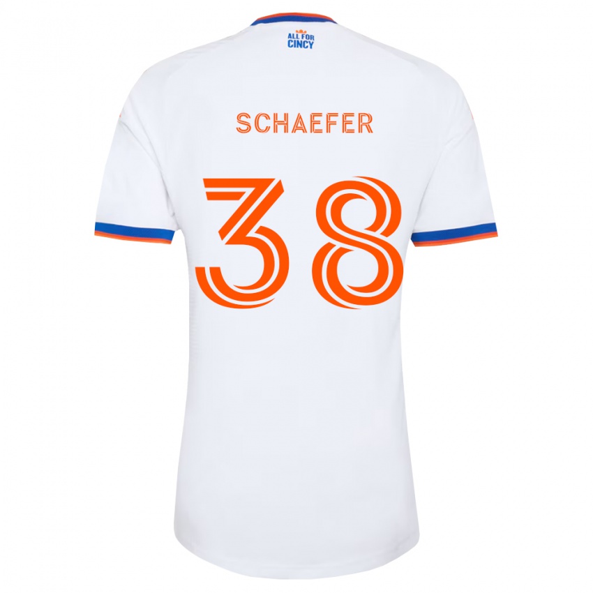 נשים Brian Schaefer #38 לבן כחול צי כתום הרחק ג'רזי 2026/27 חולצה קצרה