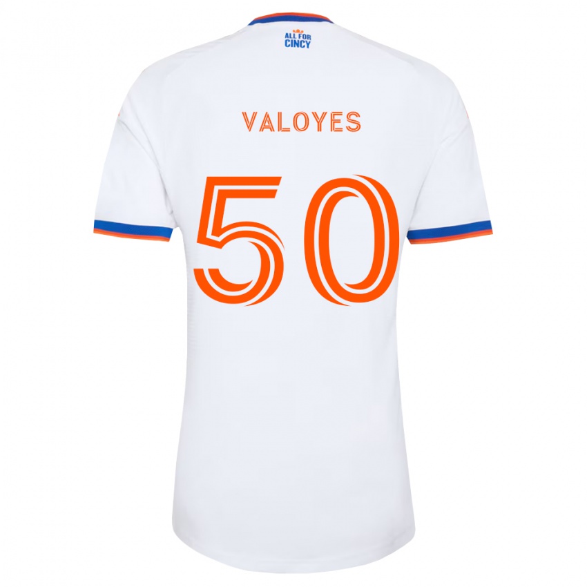 נשים Yeiner Valoyes #50 לבן כחול צי כתום הרחק ג'רזי 2026/27 חולצה קצרה