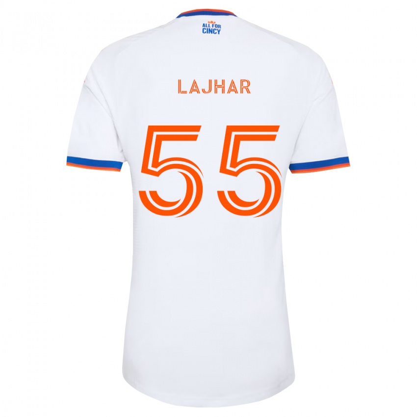 נשים Ayoub Lajhar #55 לבן כחול צי כתום הרחק ג'רזי 2026/27 חולצה קצרה