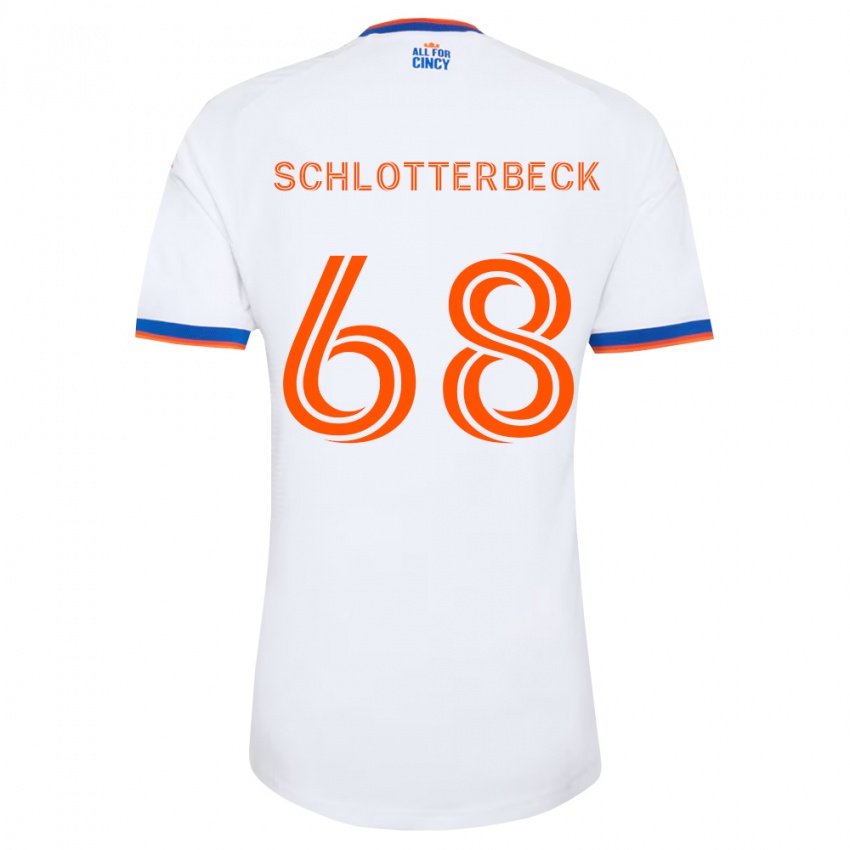נשים Ryan Schlotterbeck #68 לבן כחול צי כתום הרחק ג'רזי 2026/27 חולצה קצרה