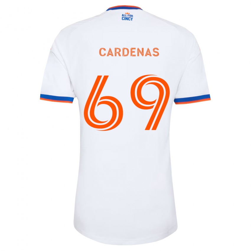 נשים Jared Cardenas #69 לבן כחול צי כתום הרחק ג'רזי 2026/27 חולצה קצרה