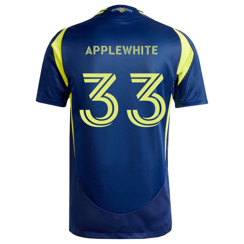 נשים Christopher Applewhite #33 צהוב כחול צי הרחק ג'רזי 2026/27 חולצה קצרה
